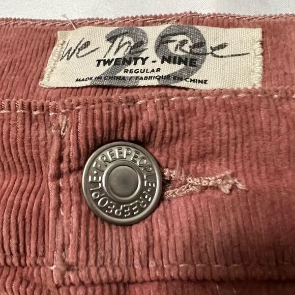 Free People Skinny Modern Mauve Pink Corduroy Pants OB823192 Size 29 - Picture 4 of 13